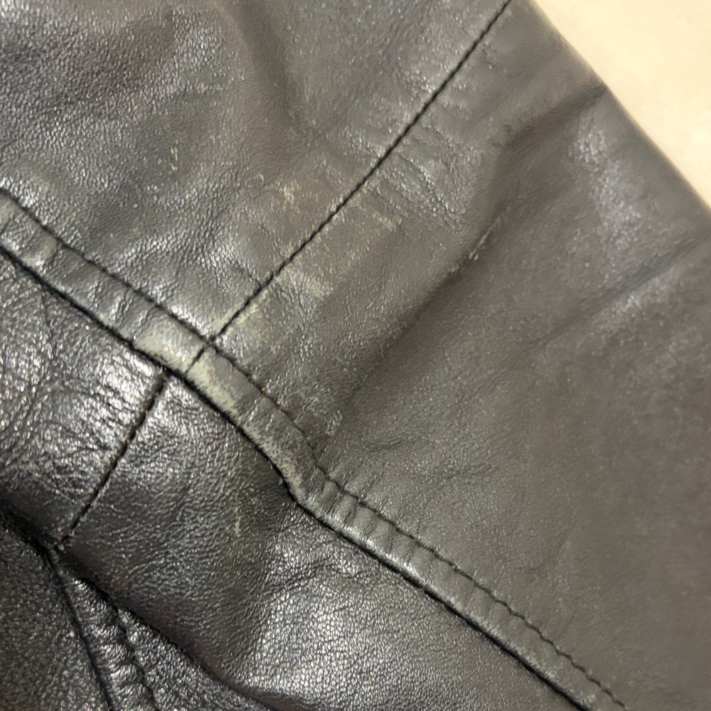 Mango Black Studded Collarless Leather Jacket - Picture 10 of 11